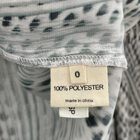 L’Agence x Intermix Blouse Long Sleeve Silky V-Neck Mixed Print Black Ivory | 0 - Picture 9 of 10